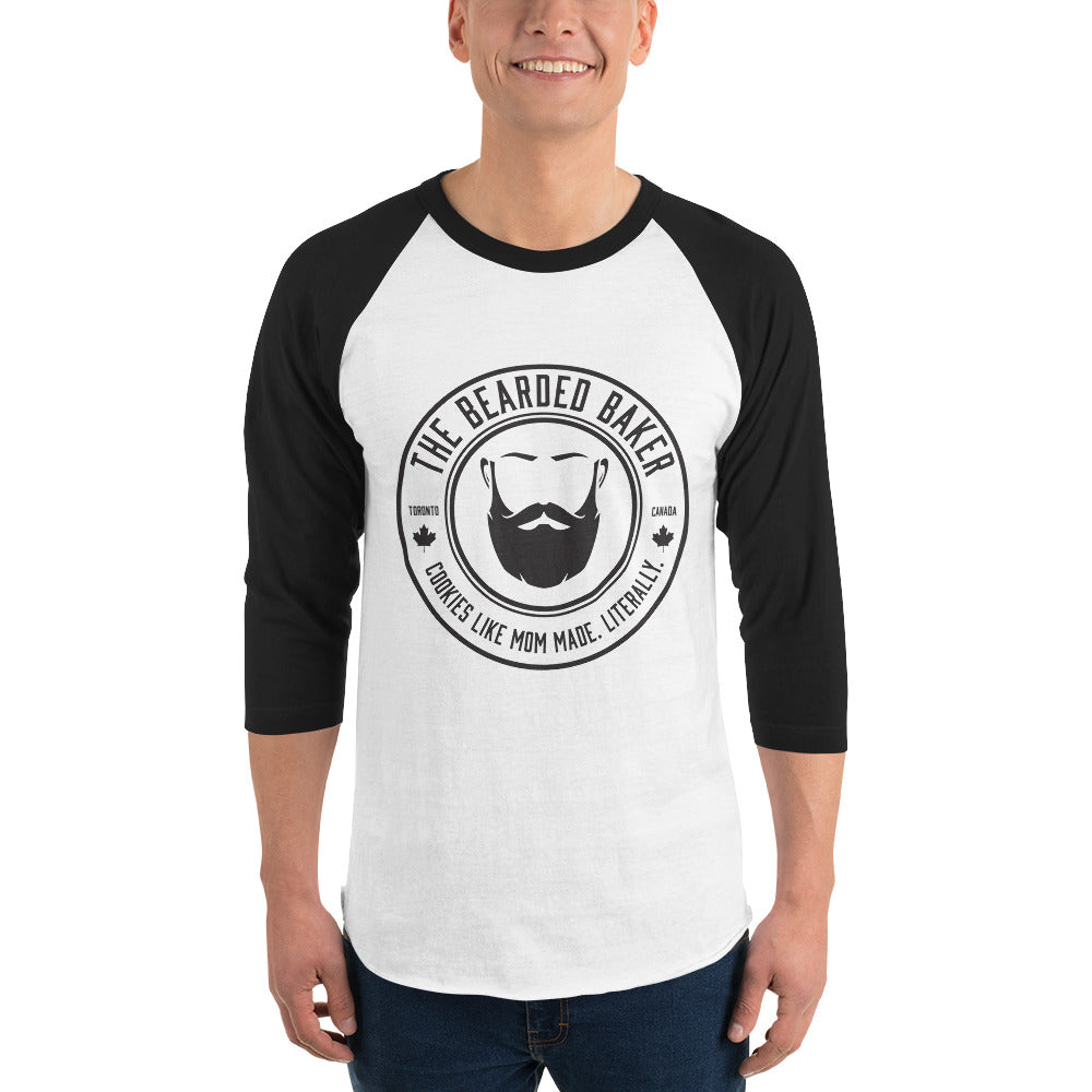 Bearded Baker Logo 3/4 Sleeve Raglan Shirt
